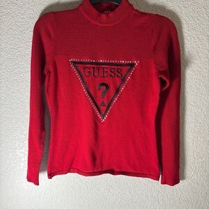 Guess Vibrant Red Knit Top